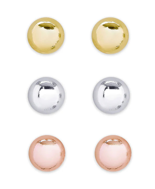 Ball Studs Set - Gold, Silver, Rose Kids Jewelry Lily Nily   