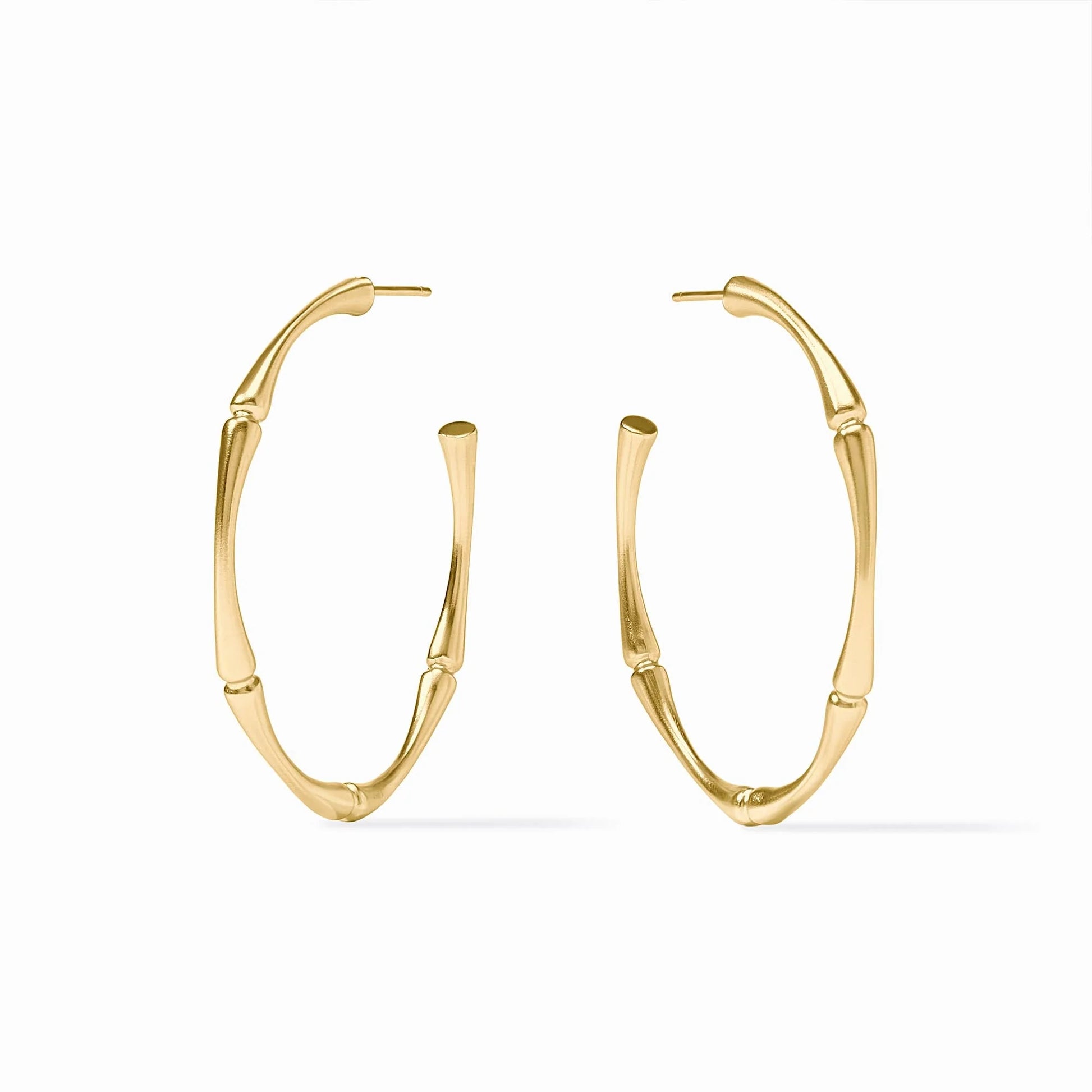 Bamboo Hoop- Gold- Large Earrings Julie Vos