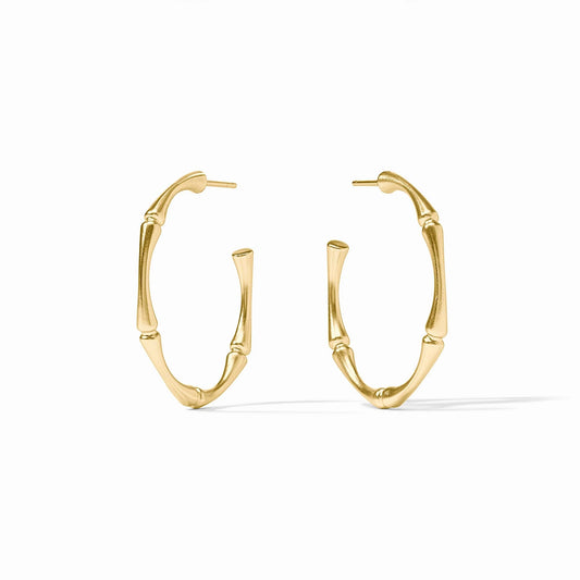 Bamboo Hoop- Gold- Medium Earrings Julie Vos