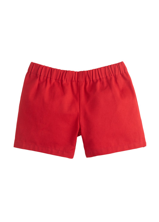 Basic Short - Red Twill Boys Shorts Little English   