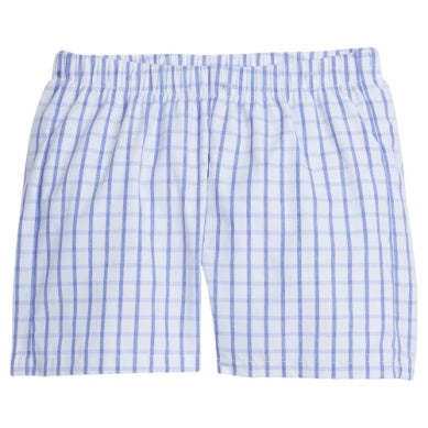 Basic Short - Royal Windowpane Boys Shorts Little English