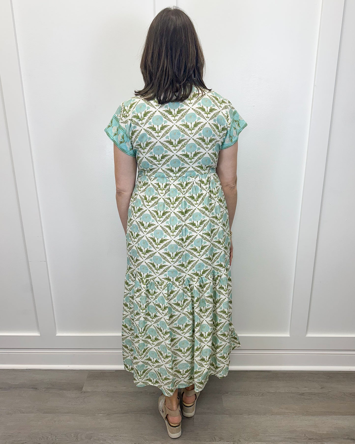 Belle Maxi - Garden Lattice Long Dresses Marigold