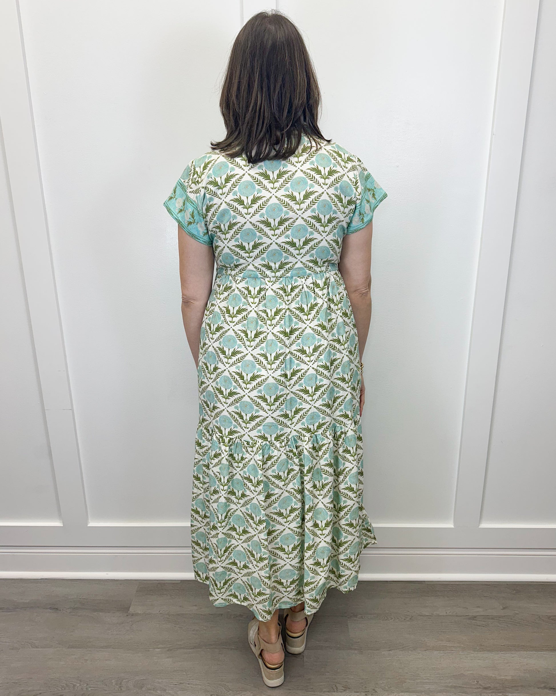 Belle Maxi - Garden Lattice Long Dresses Marigold