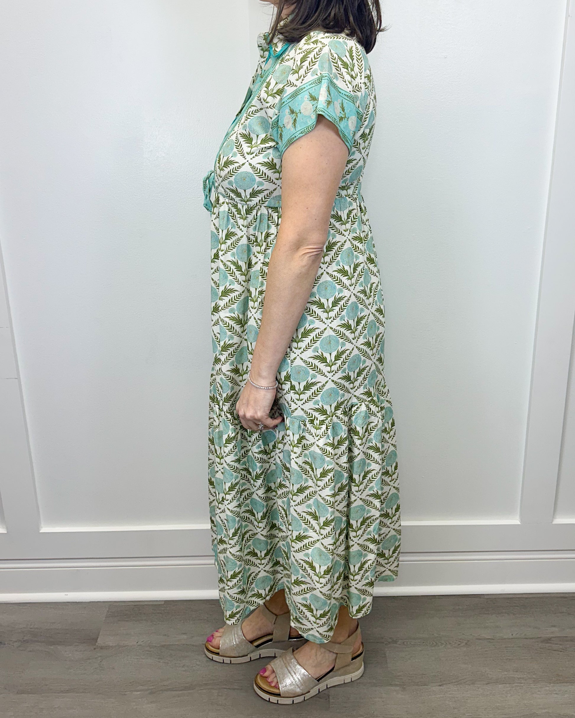 Belle Maxi - Garden Lattice Long Dresses Marigold