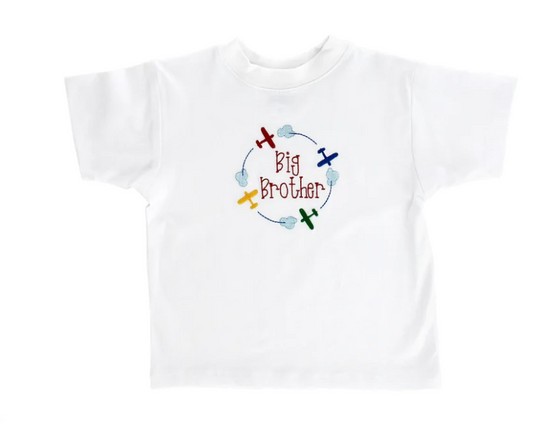 Embroidered Planes Big Brother T-Shirt Boys Tees Bailey Boys   