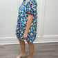 Bloom Dress - Aqua Florals Short Dresses Entro