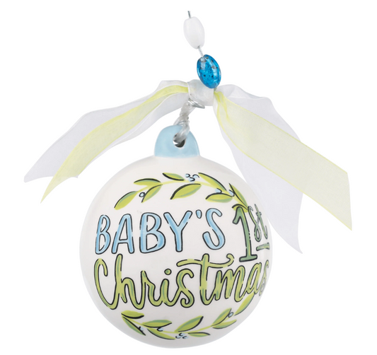 Blue Eggs Baby's First Christmas Ornament Seasonal Glory Haus   