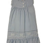 Blue Embroidered Shadow Stitch Bows Gown Kids Pajamas Sweet Dreams