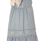 Blue Embroidered Shadow Stitch Bows Gown Kids Pajamas Sweet Dreams