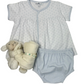 Blue Gingham Dots Diaper Cover Set Baby Sleepwear Magnolia Baby