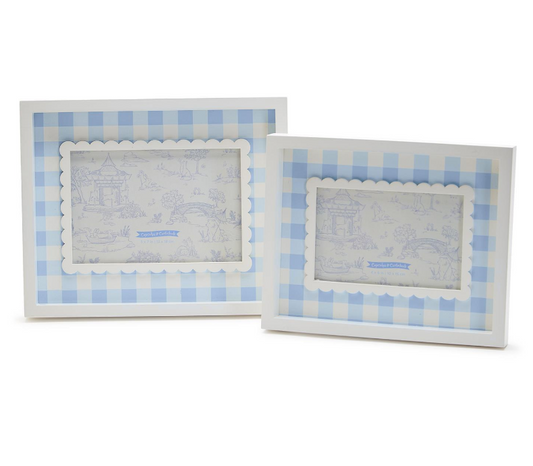 Blue Gingham Frame - 4x6 Home Decor Two's Company   