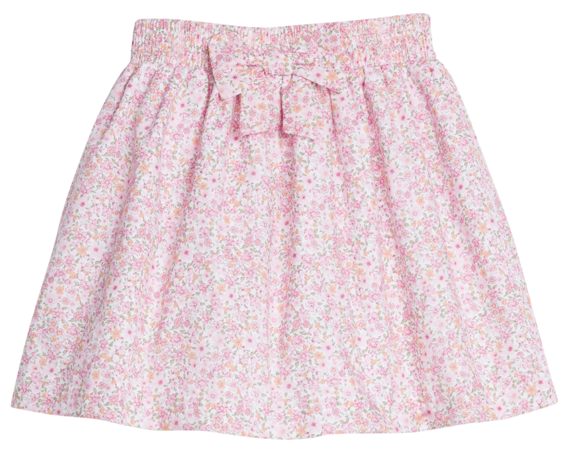 Bow Smocked Skirt - Oakleigh Floral Girls Skirts + Bloomers Little English   