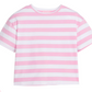 Boxy Tee - Pink Metallic Stripe Girls Tops + Tees Bisby   