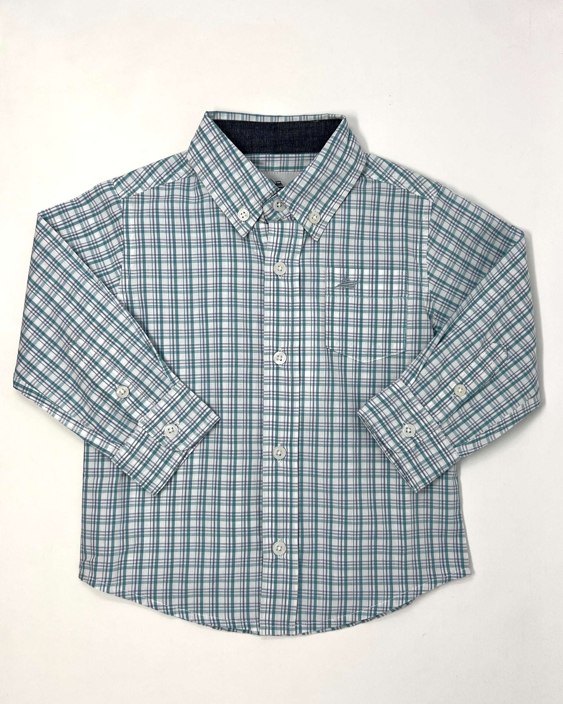 Boy's Dress Shirt - Blue/Blue Boys Shirts + Polos Southbound   