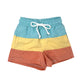 Boy's Swim Trunks - Yellow/Persimmon/Aqua Colorblock Kids Swim Southbound