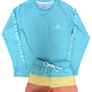 Boy's Swim Trunks - Yellow/Persimmon/Aqua Colorblock Kids Swim Southbound