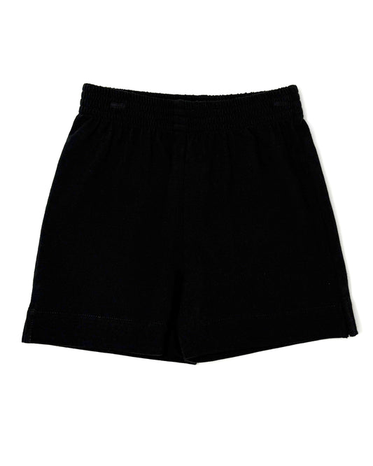 Boy's Jersey Shorts w/ Slit - Black Boys Shorts Luigi