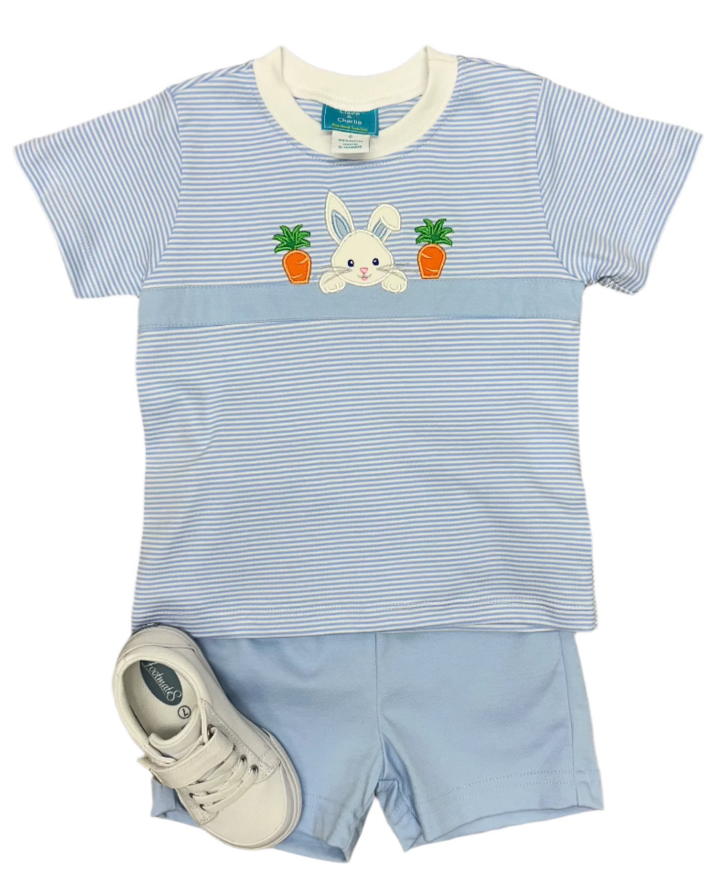 Boys Bunny Face Short Set Boys Sets Claire & Charlie