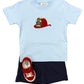 Boys S/S Shirt w/ Fire Hat - Lt. Sky Blue Boys Shirts + Polos Luigi