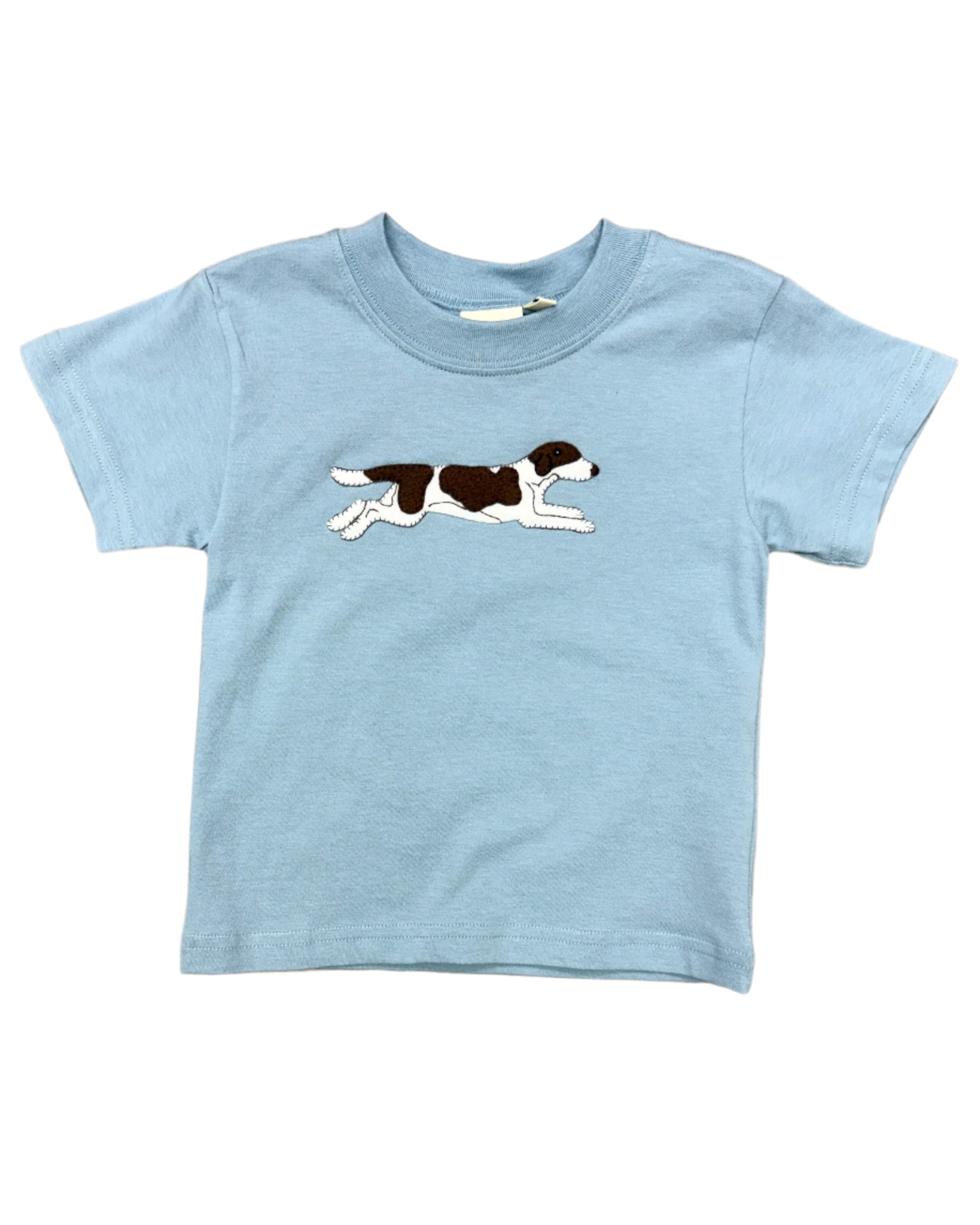 Boys S/S Shirt w/ Pointer Dog - Lt. Steel Boys Shirts + Polos Luigi