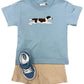 Boys S/S Shirt w/ Pointer Dog - Lt. Steel Boys Shirts + Polos Luigi