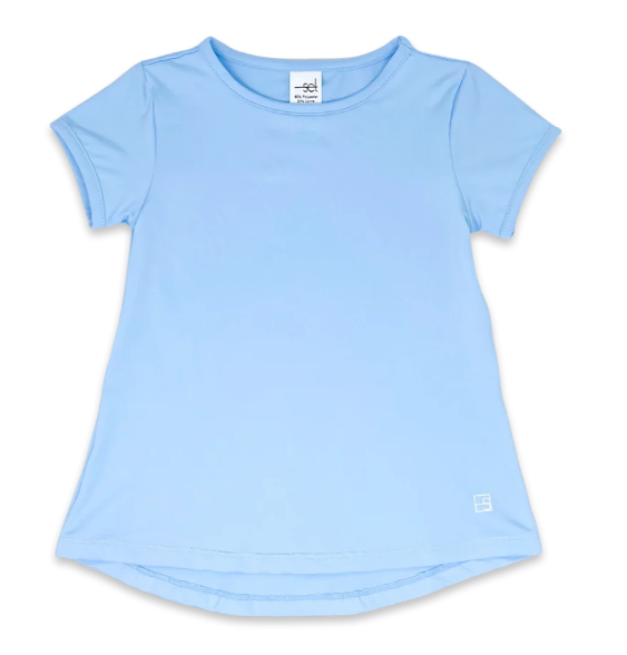 Bridget Basic Tee - Cotton Candy Blue Girls Tops + Tees Set Athleisure   