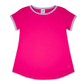 Bridget Basic Tee - Power Pink/Petal Purple Girls Tops + Tees Set Athleisure   