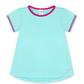 Bridget Basic Tee - Totally Turquoise/Power Pink/Precious Purple Girls Tops + Tees Set Athleisure   