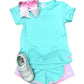 Bridget Basic Tee - Totally Turquoise Girls Tops + Tees Set Athleisure