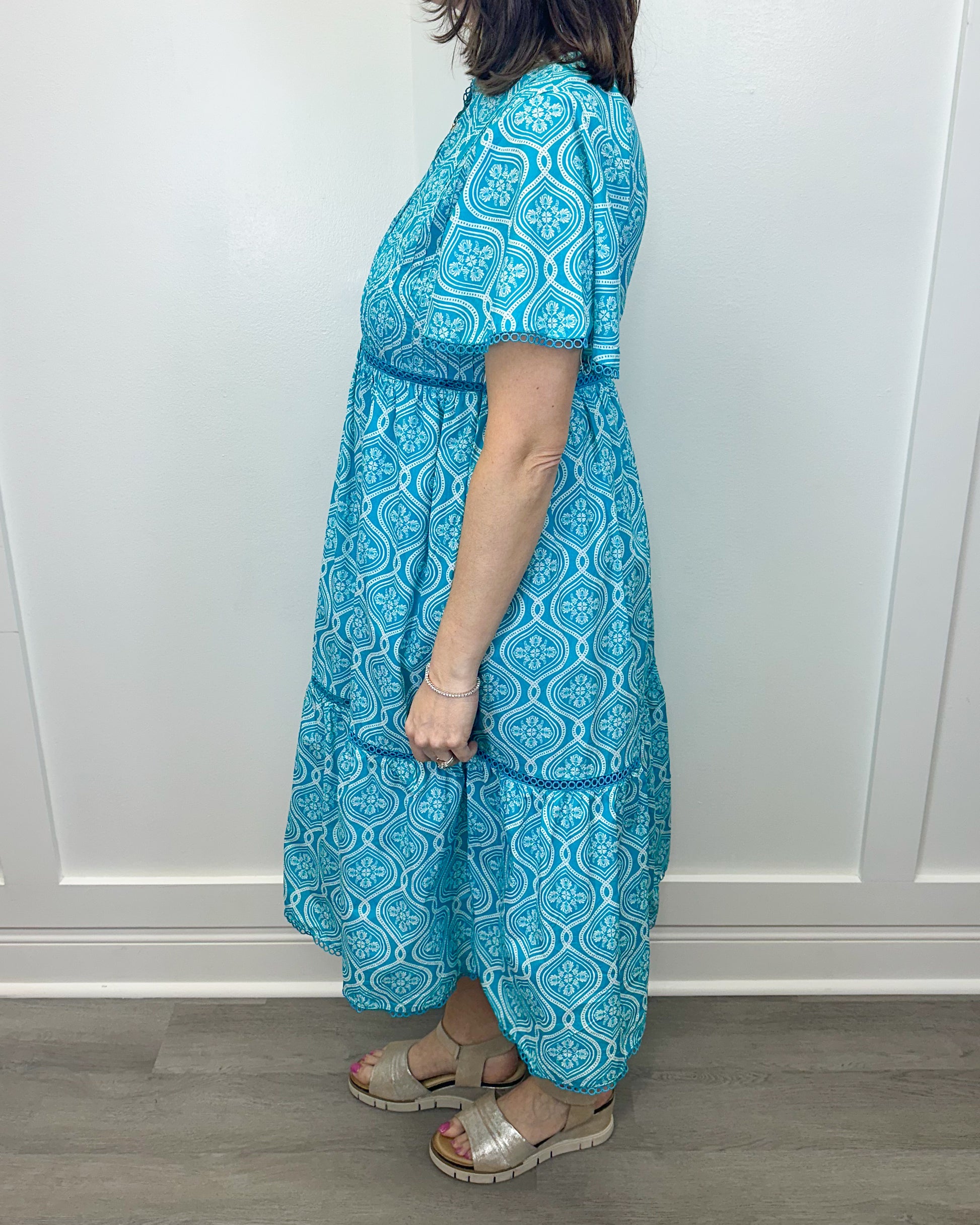 Brynley Maxi - Blue Atoll Long Dresses Marigold