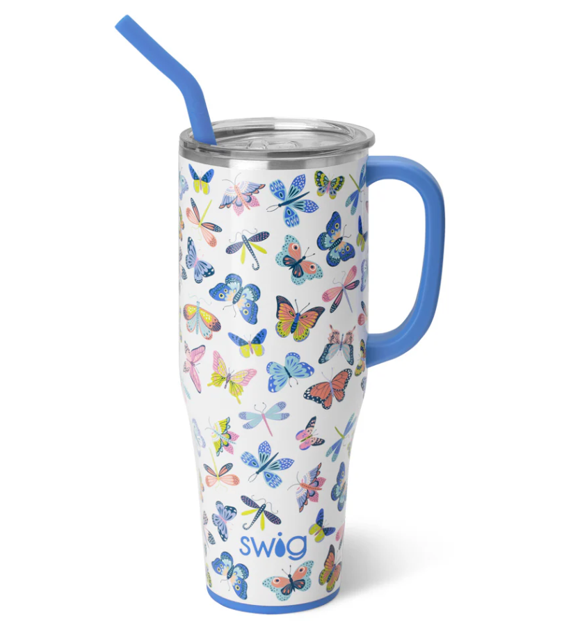 Butterfly Bliss Mega Mug 40oz Insulated Drinkware Swig   