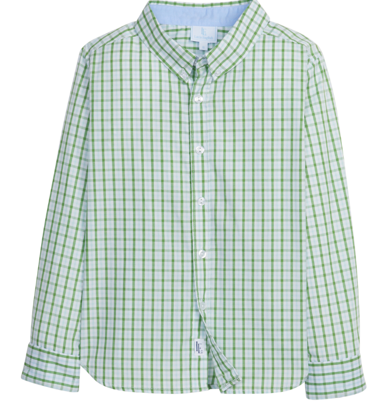 Button Down Shirt - Leland Plaid Boys Shirts + Polos Little English   