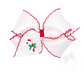 Medium Moonstitch Embroidered Christmas Bow - Candy Cane Accessories Wee Ones   