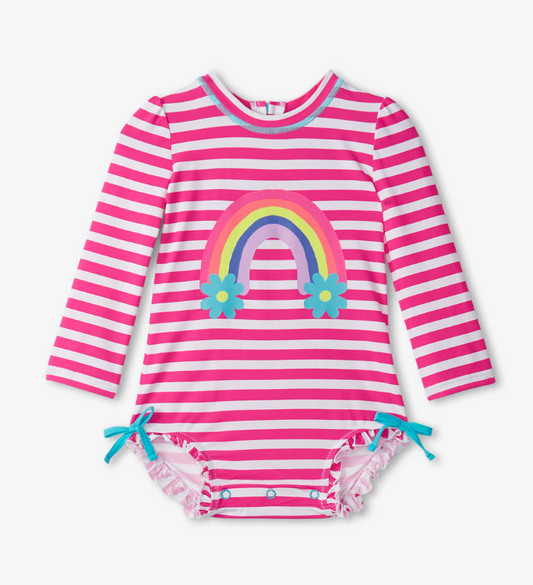 Candy Stripes Baby Rashguard Swimsuit Kids Swim Hatley   