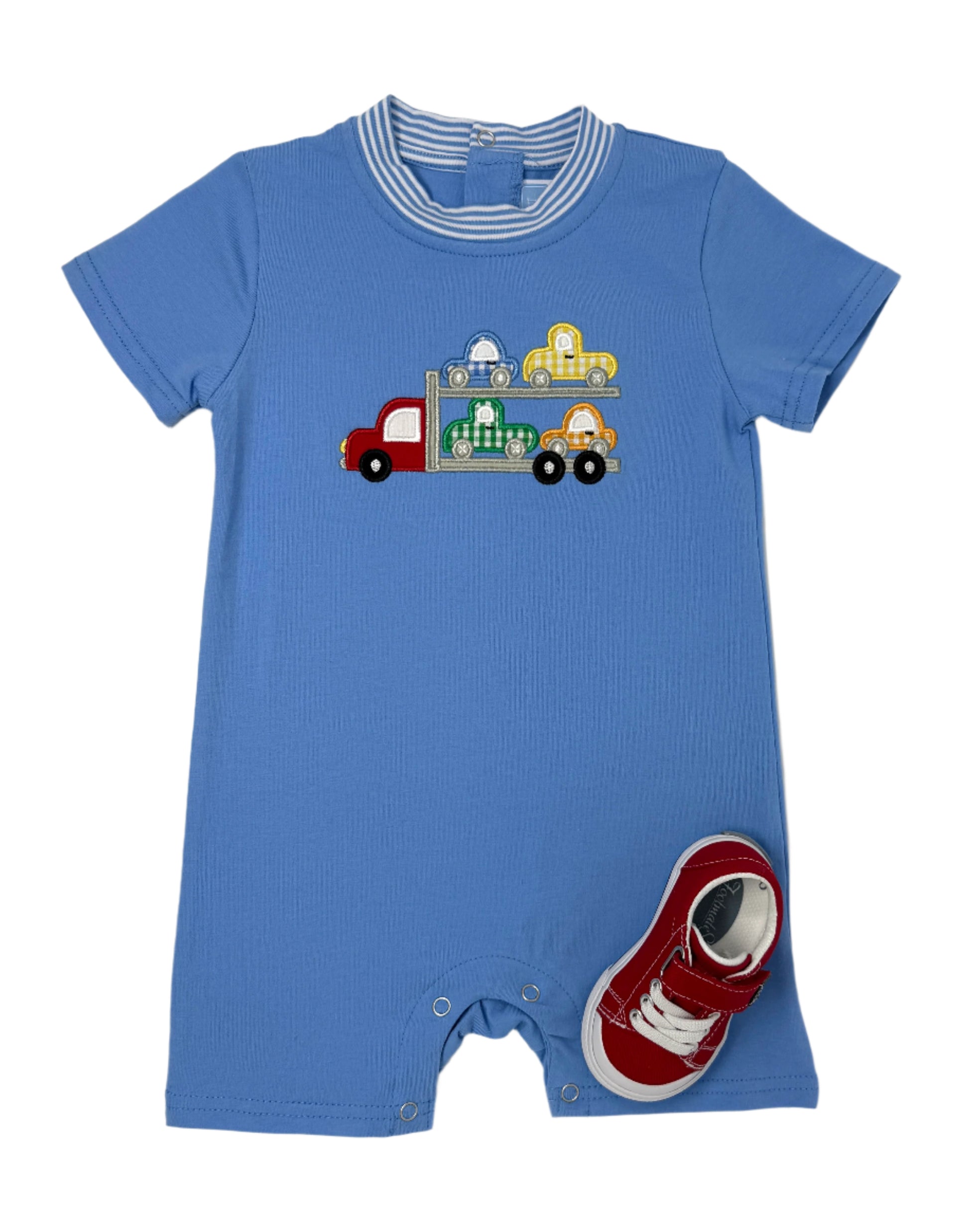 Car Hauler Romper Boys Bubbles + Rompers Trotter Street Kids