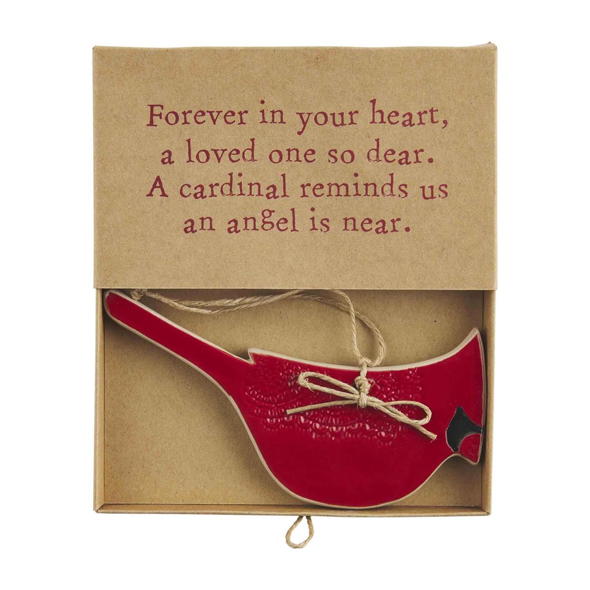 Cardinal Ornament in Gift Box Seasonal Mudpie   