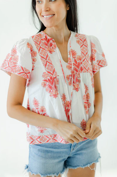 Catalina Blouse - Sunset Tops Victoria Dunn Design   