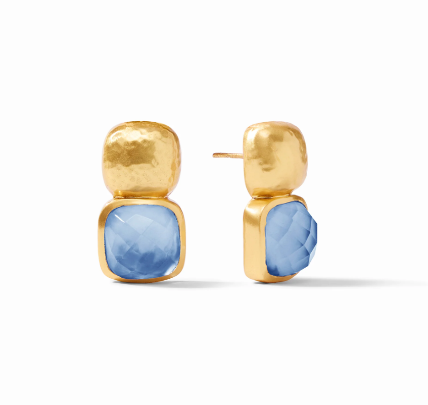 Catalina Earring - Iridescent Chalcedony Blue Earrings Julie Vos   