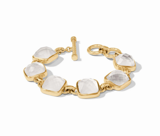 Catalina Stone Bracelet - Iridescent Clear Crystal Bracelets Julie Vos   