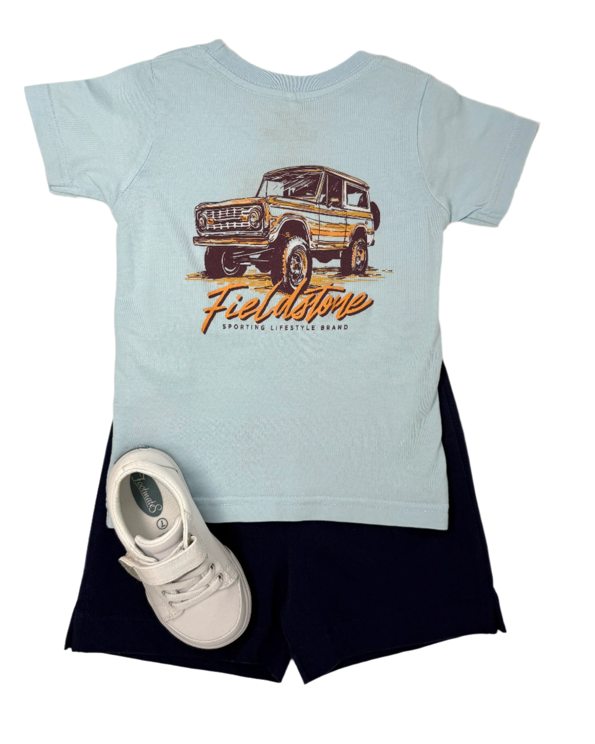 Chambray Neon Bronco S/S Shirt Boys Tees Fieldstone