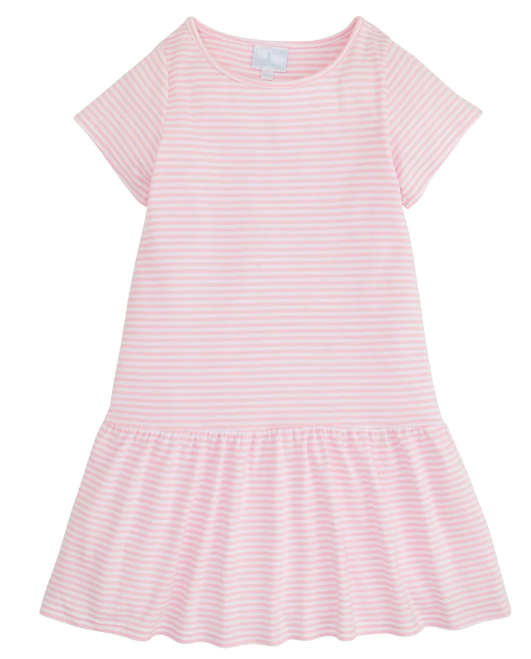 Chanel T-Shirt Dress - Lt. Pink Stripe Girls Play Dresses Little English   