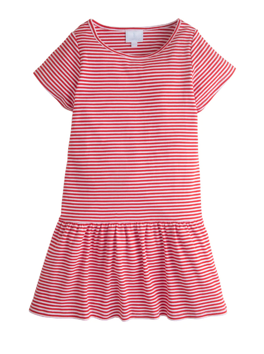 Chanel T-Shirt Dress - Red Stripe Girls Play Dresses Little English   