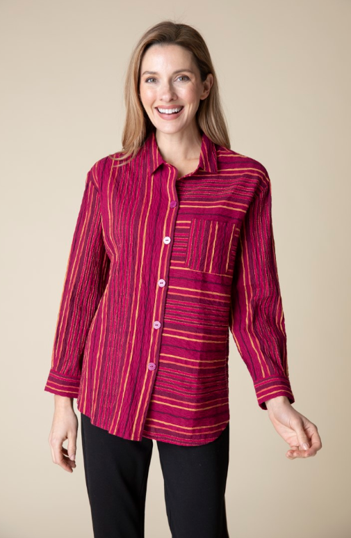 Change Your Stripes Boyfriend Pocket Shirt - Apple Shirts Habitat   