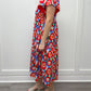 Charlotte Midi Dress - Red Floral Long Dresses Entro