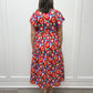 Charlotte Midi Dress - Red Floral Long Dresses Entro