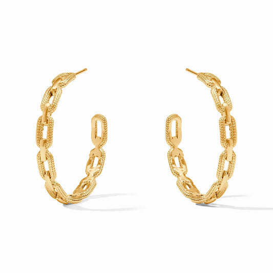 Cheval Paperclip Hoop - Gold - Large Earrings Julie Vos