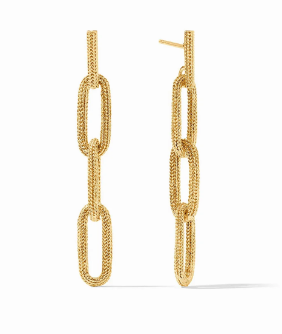 Cheval Paperclip Link Earring - Gold Earrings Julie Vos   