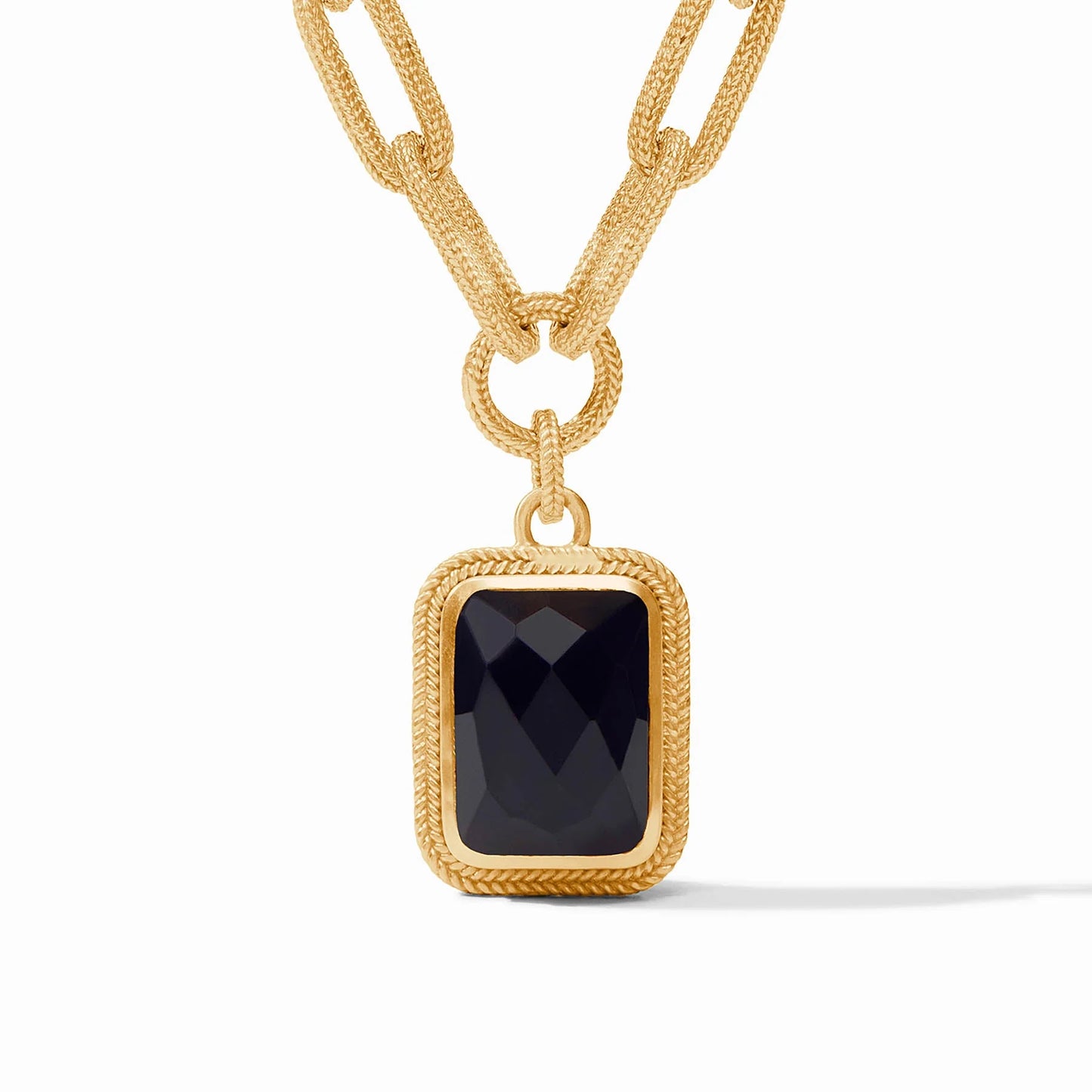 Cheval Paperclip Statement Necklace - Obsidian Black Necklaces Julie Vos