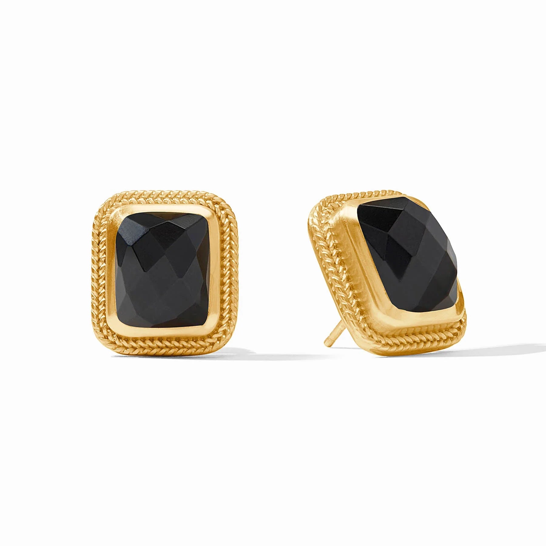 Cheval Stone Stud - Obsidian Black Earrings Julie Vos