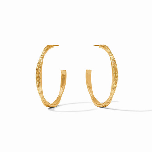 Cheval Twist Hoop - Gold - Medium Earrings Julie Vos